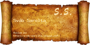 Sváb Sarolta névjegykártya